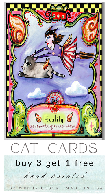 Cat art card assortment