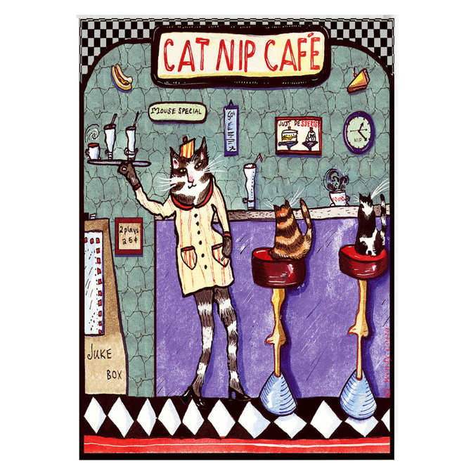 Cat art card assortment