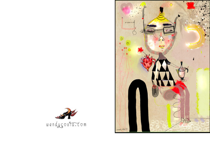 Lemon boy blank card