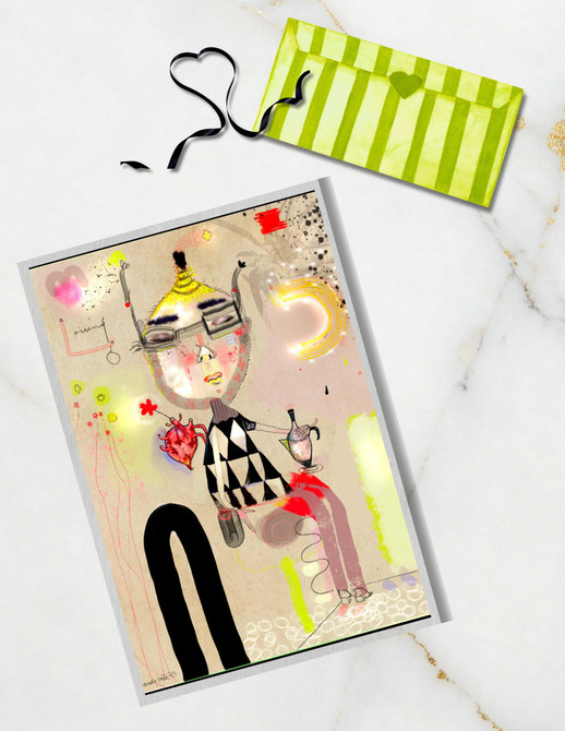 Lemon boy blank card