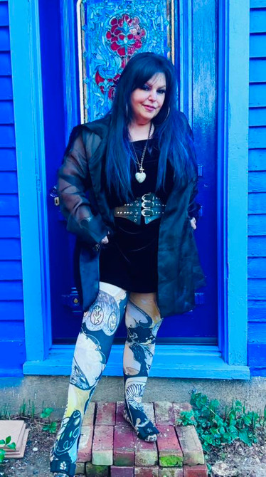 Dark garden tights