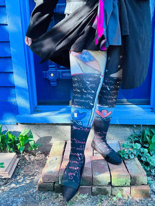 Walking postcards Tights