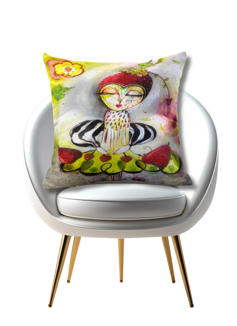 Strawberry girl Pillow
