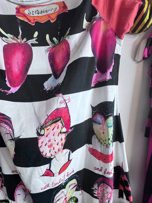 Cotton strawberry pixie top/dress