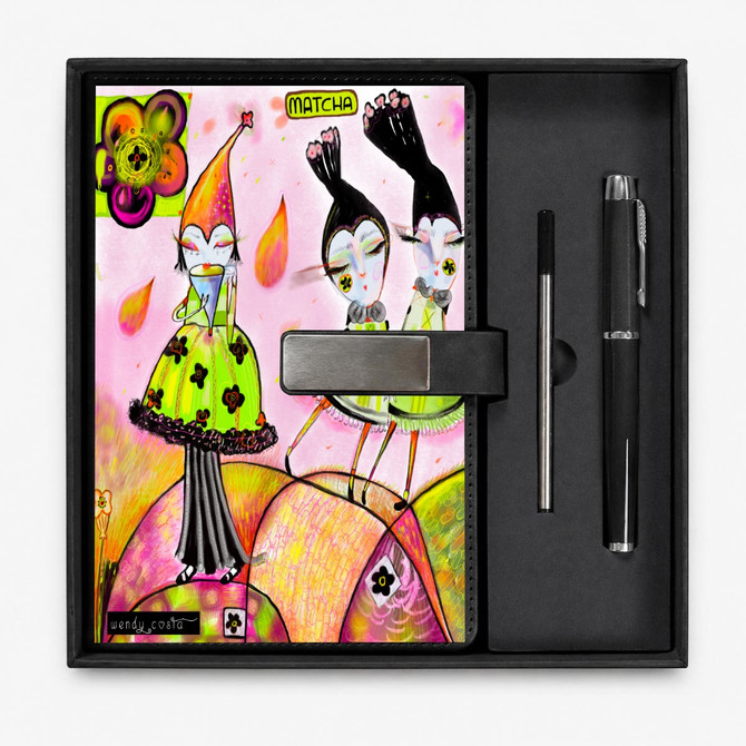 Matcha journal & pen set