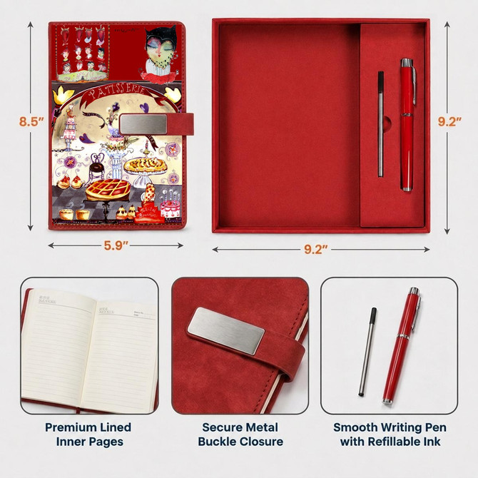 Patisserie journal & pen set
