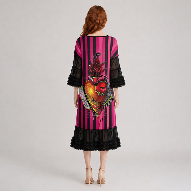 Madeline tulle dress in black sheep fabric