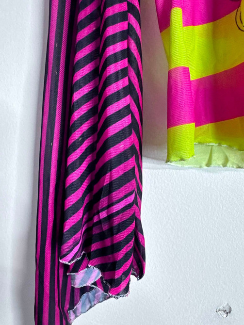 SOLD SAMPLE SALE punk heart mesh top bell sleeve
