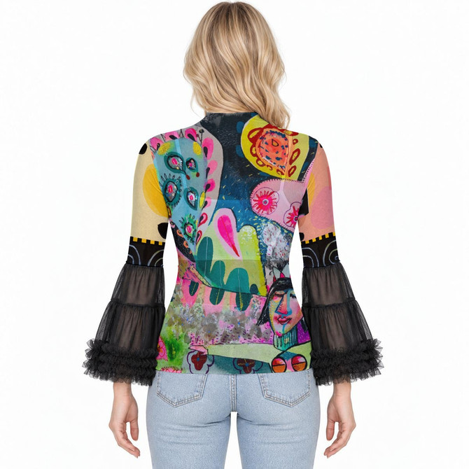 Paisley puff Madeline top