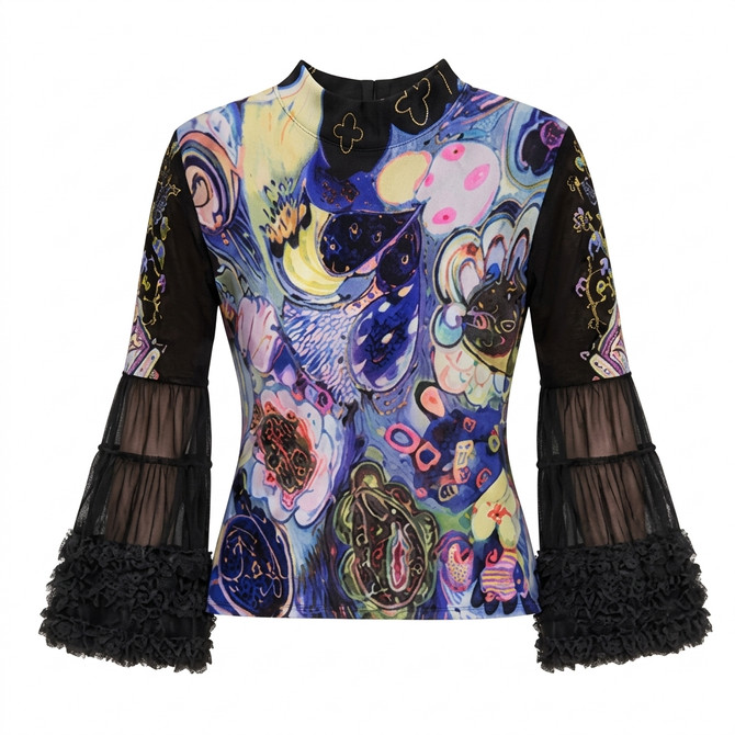 Madeline top in blue tears
