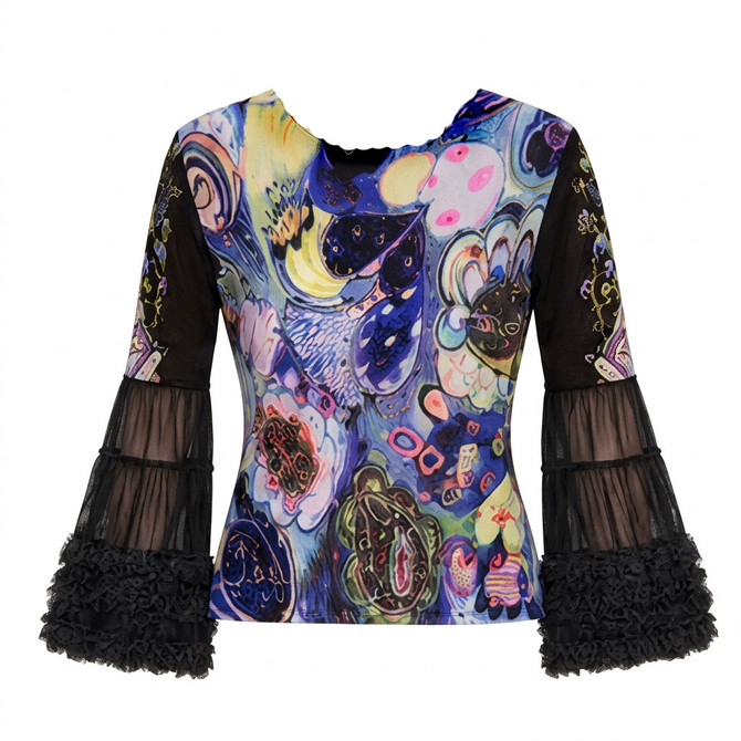 Madeline top in blue tears