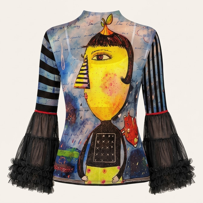 Madeline top in Limoncello design
