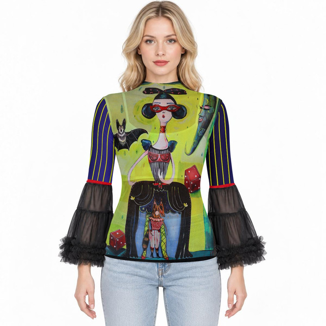 Madeline top in bat girl design