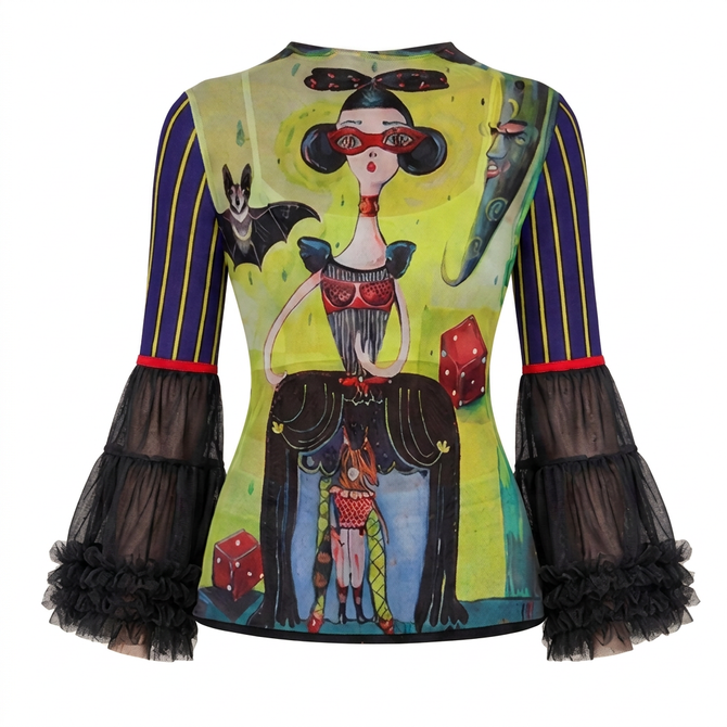 Madeline top in bat girl design
