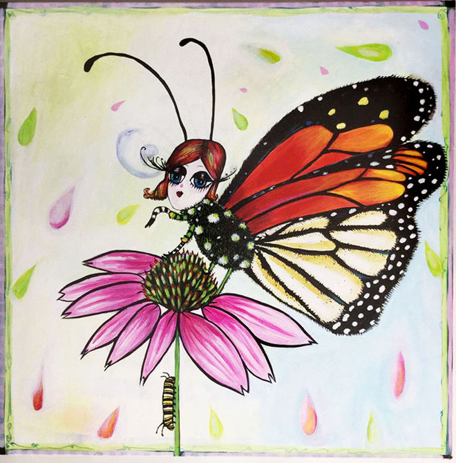 Butterfly Girl Tile Trivet