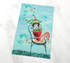 Tea towel- girl holding strawberry