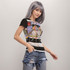 Walking postcards Women's Short Sleeve Mesh Blouse