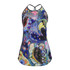 Blue tears criss cross tank top