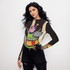 Rainbow girl long sleeve mesh top