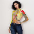 Caterpillar long sleeve mesh top