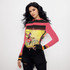 bike girl long sleeve mesh top
