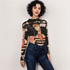 Passion Black Long Sleeve Mesh top