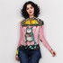 Cat music long sleeve mesh top
