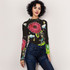 Zinnia long sleeve mesh top