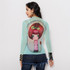 Pixie head long sleeve mesh top