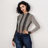 Black Tea long sleeve Mesh Top
