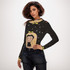 Gothic Betty Boop long sleeve mesh top