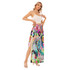 Glitter puff Chiffon Side Slit Skirt