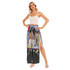 Walking Postcards Chiffon Side Slit Skirt