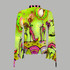 Chartreuse shoes Bell Bottom Sleeve Mesh Top