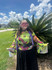 Chartreuse shoes Bell Bottom Sleeve Mesh Top