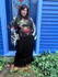 SALE- Strawberry mesh bell sleeve top