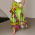 Chartreuse shoes drawstring palazzo pants