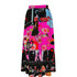 Red scarf girl maxi chiffon skirt