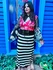 Red rabbit bell sleeve mesh top