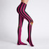 Magenta stripe heart Tights