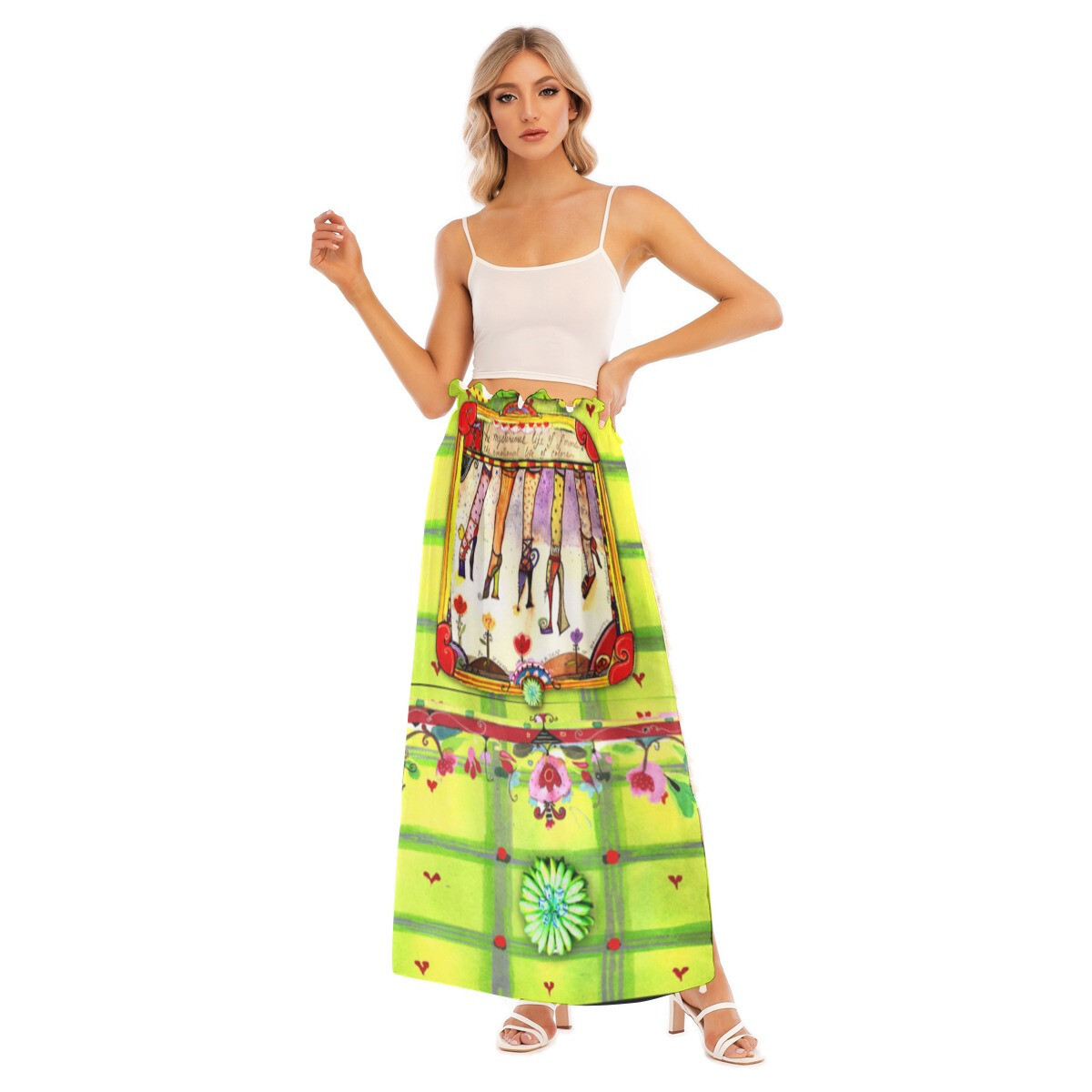 Chiffon side slit skirts