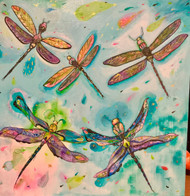 Dragonfly ceramic tile 