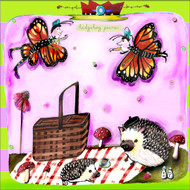 Hedgehog Picnic ceramic tile