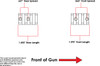 Hole spacing diagram for the EGW HD 2-Piece Picatinny Rail for Remington 700 & Bergara B14 Long Action – 0 MOA, showing mounting hole locations and center-to-center dimensions for the front and rear bases.