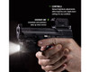 An action shot of the Viridian RFX45 Green Dot Sight in use on a firearm. The green dot reticle is clearly visible, demonstrating the sight's INSTANT-ON feature as the dot appears immediately when the sight is raised to the eye. The sight’s closed emitter design is highlighted, protecting the internal components from exposure to the elements. The firearm’s receiver and rail system are shown in detail, showcasing how the RFX45 mounts securely with ACRO compatibility. This image demonstrates the sight’s quick target acquisition capabilities in real-world conditions, making it a powerful tool for competitive shooters, law enforcement, and tactical operators.