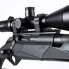 Right 3/4 close-up of the EGW Hunter Series Picatinny rail mounted on a Benelli Lupo Short Action rifle. Close detail shows the 20 MOA incline, mounting hardware, and precision-machined surface finish. Machined from solid U.S.-made bar stock for secure attachment, consistent optic alignment, and rugged field durability.