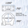 Bargain Bin - EGW Keystone 34mm Tube Scope Rings - .990" Low