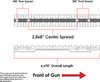 Detailed schematic of the EGW 20 MOA Picatinny rail for Winchester Xpert Magnum, clearly displaying all hole spacings, mounting pattern, and dimensions. Essential reference for proper installation and compatibility.