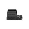 Left side view of the Osight SE enclosed green dot sight with RMSc footprint, showing the optic body and side-loading battery compartment.