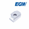 Right 3/4 view of the EGW Drop-In Firing Pin Stop Series 70 for 9mm, .38 Super, .40 S&W, and 10mm 1911 pistols, precision machined from stainless steel. This angle showcases the opposite side of the firing pin stop, highlighting its precision-machined contours, firing pin opening, and smooth stainless steel finish for a reliable drop-in fit in Series 70-style 1911 slides.